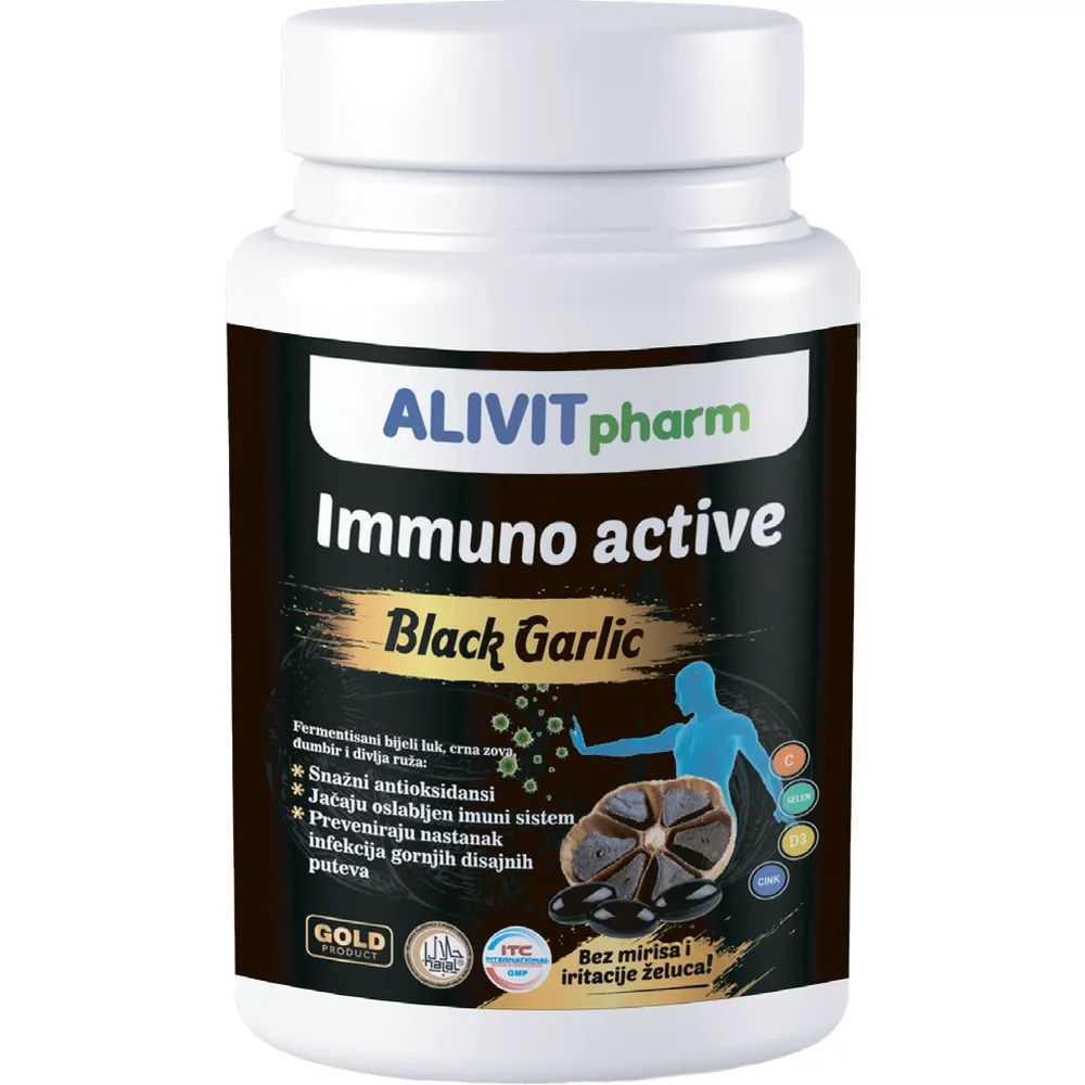 Black Garlic Immuno Active Alivitpharm 90 Capsules 492.315 mg