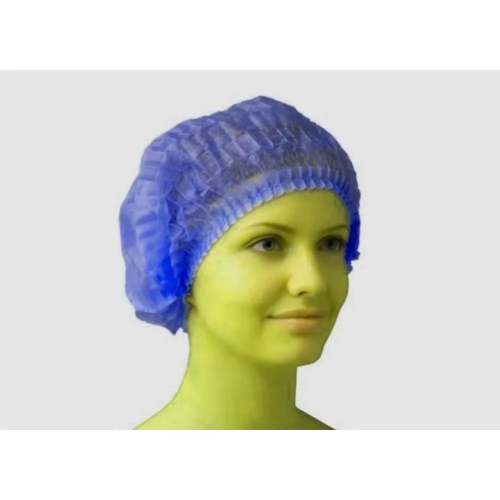 Non-sterile cap pleated model spunbond 18 g/m² size 54-66/length 53/blue 25 pcs.