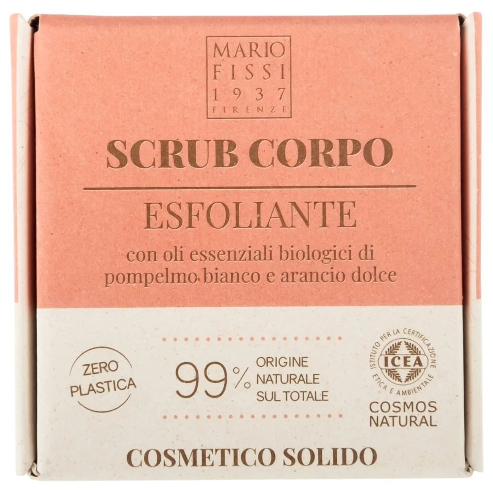 Mario fissi 1937 solid body scrub soap body peeling with grapefruit and sweet orange oils 50 g
