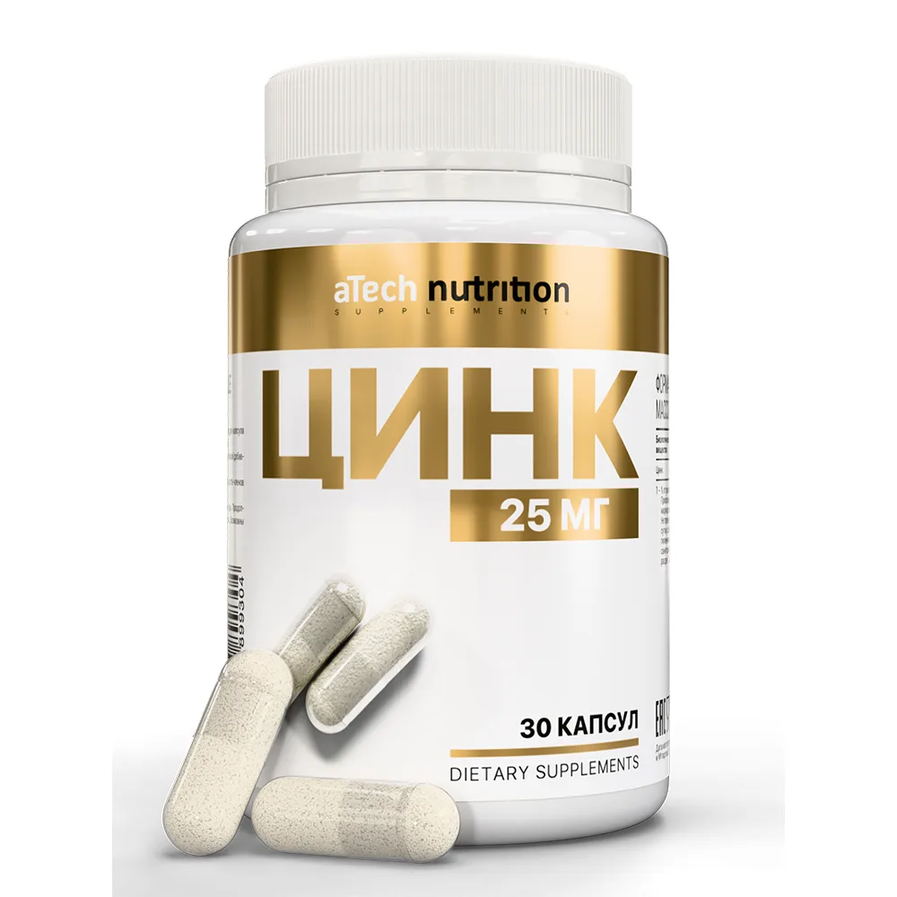 Atech Nutrition Zinc 30 Capsules 620 mg/Container