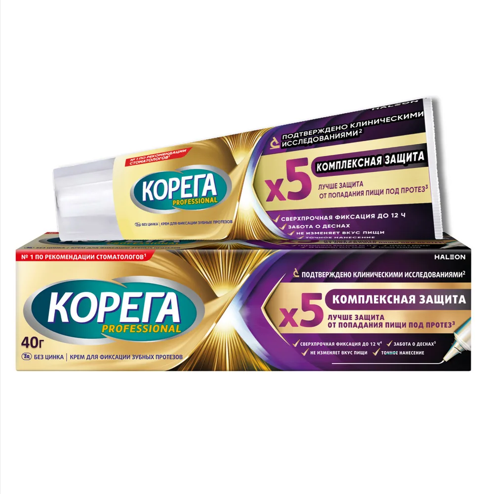 Corega Professional Denture Adhesive Cream Comprehensive Protection 40 g