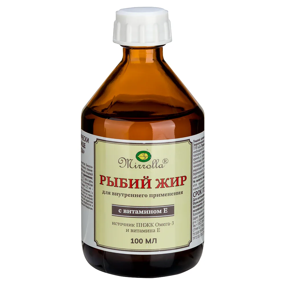 Mirrolla fish oil with vitamin E 100 ml