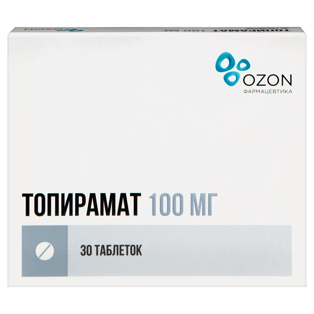 Topiramate 100 mg 30 coated tablets