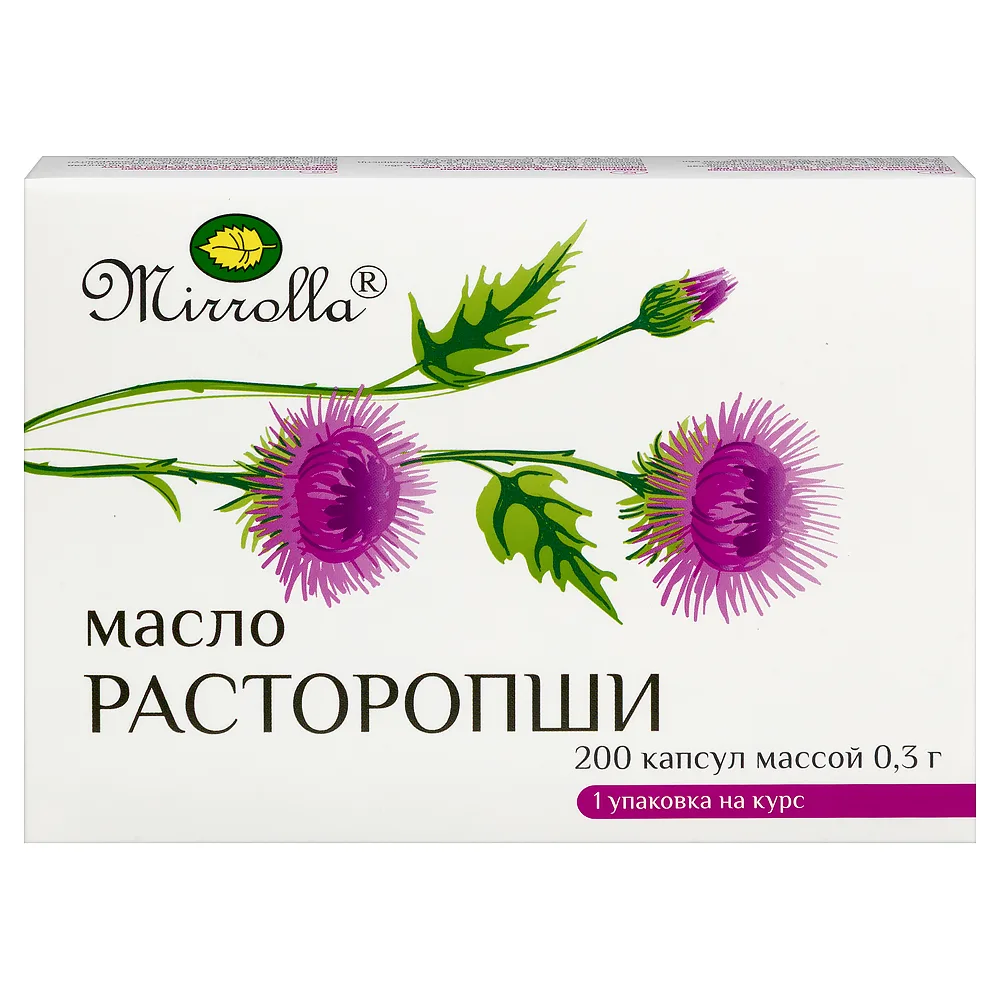 Mirrolla Milk Thistle Oil Complex with Vitamin E 200 capsules 0.3 g