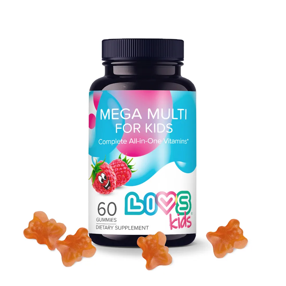 LIVS Mega Multivitamin Complex for Children Raspberry Flavor 60 pcs Gummy Pastilles 2.5 g