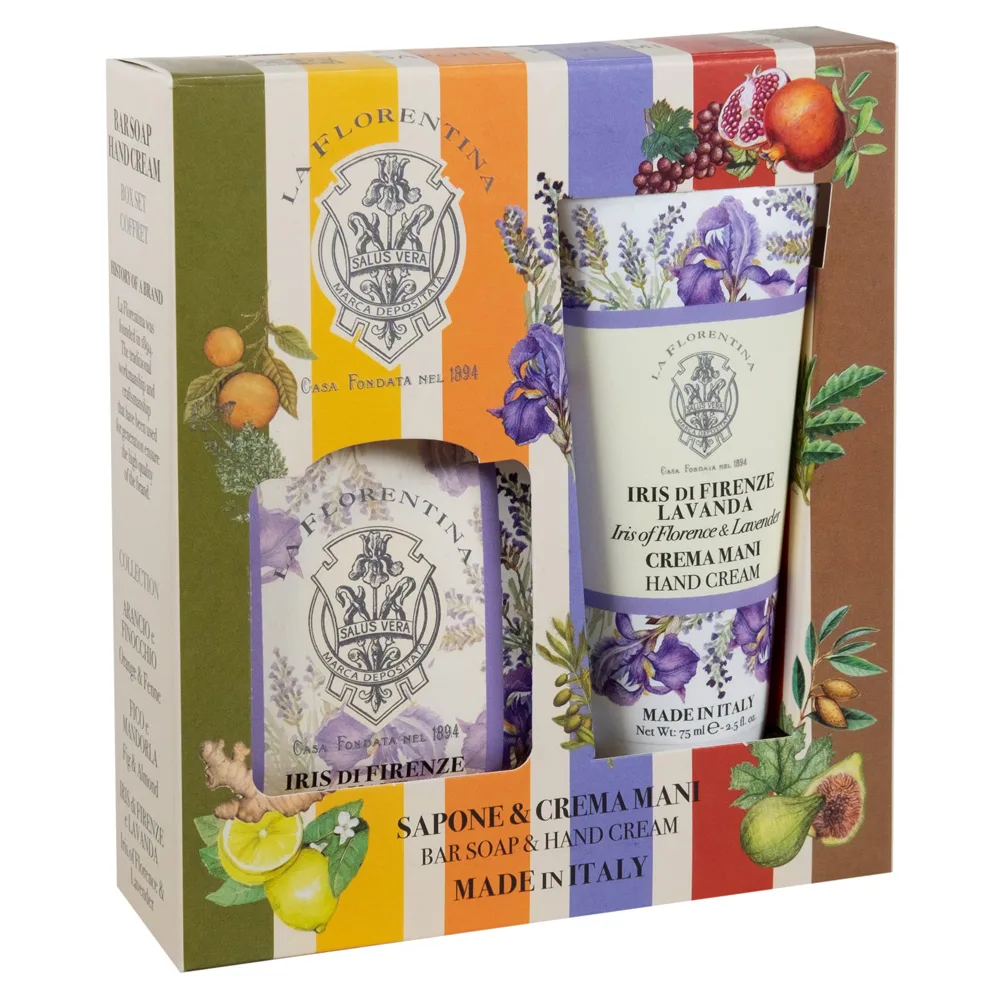 LA FLORENTINA Florentine Iris and Lavender Kit / Hand Cream 75ml + Soap 106g