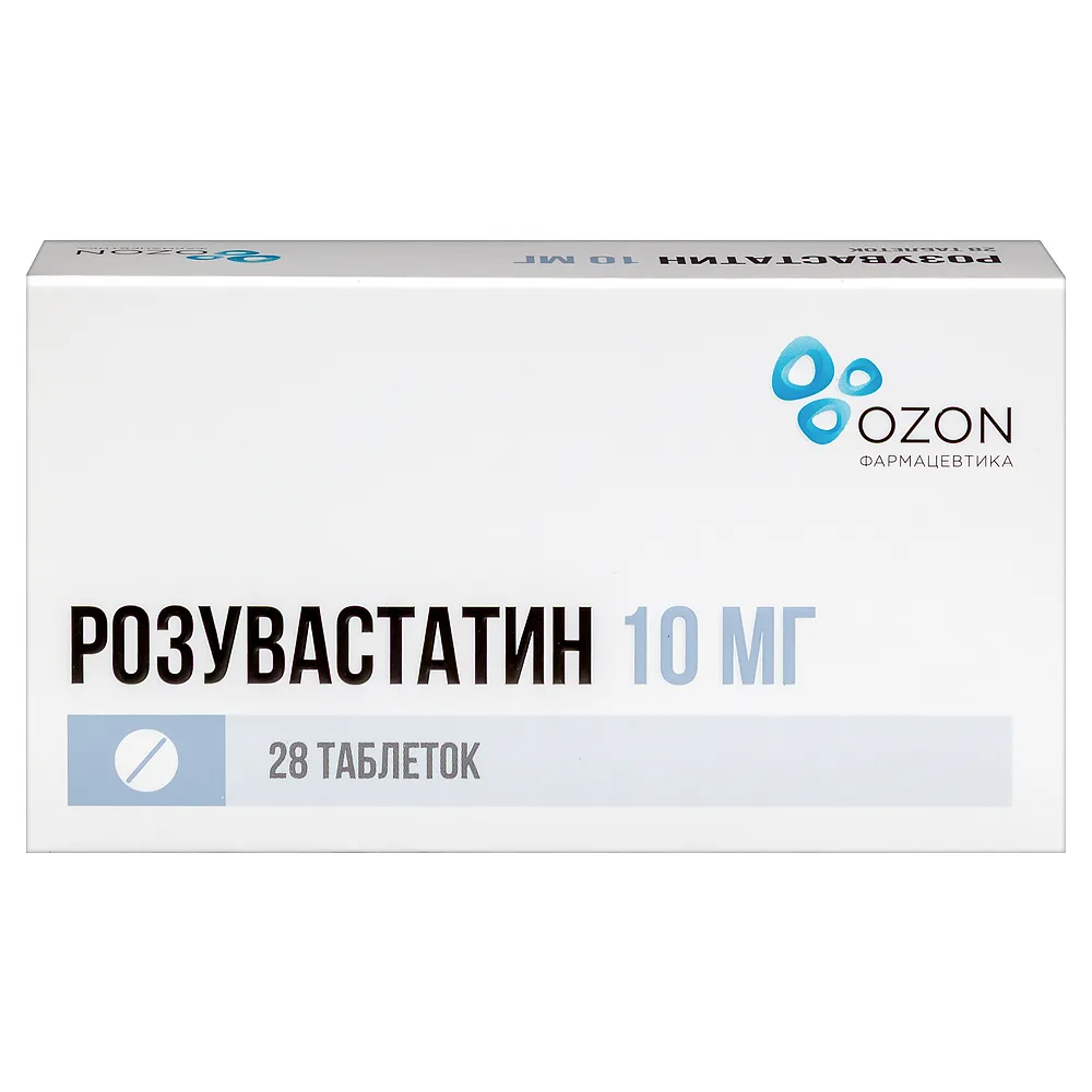 Rosuvastatin 10 mg 28 coated tablets