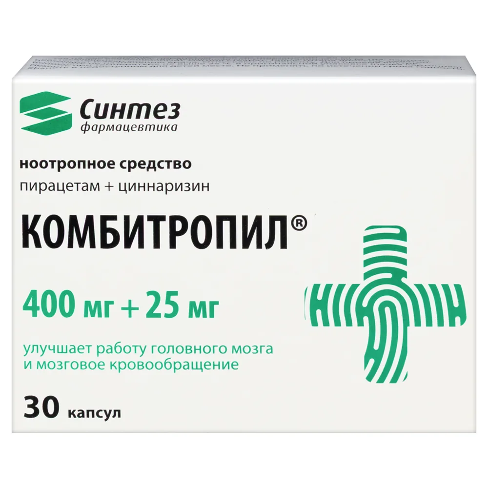 Combitropil 400 mg + 25 mg 30 capsules