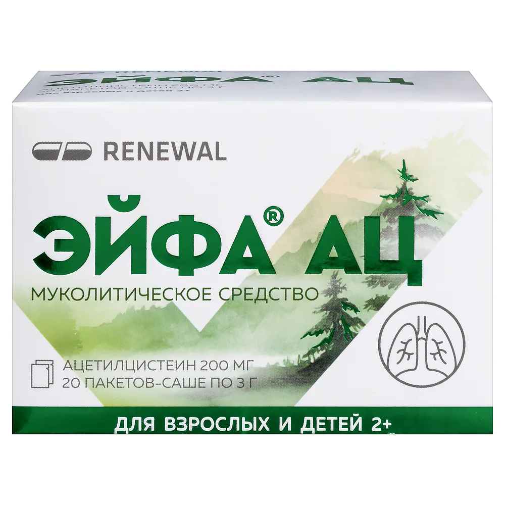 Eifa AC 200 mg 20 pcs sachet granules for solution preparation for oral use