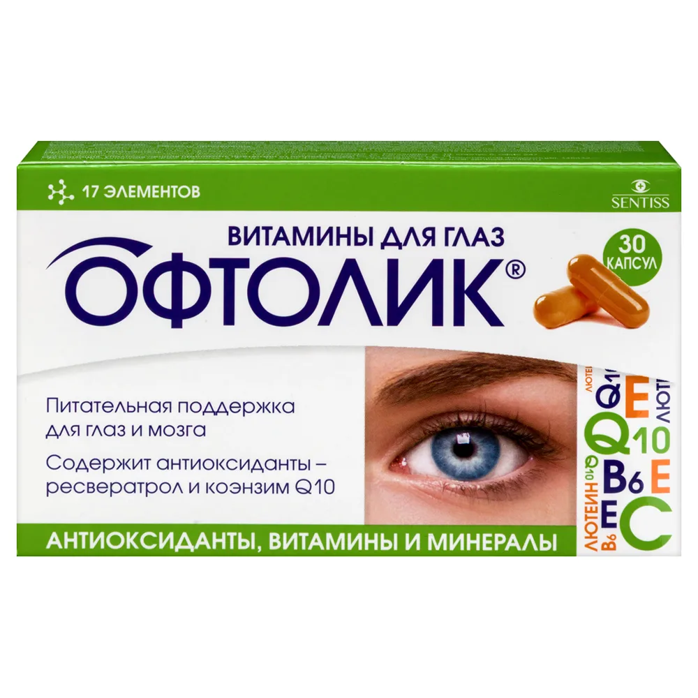 Oftolik Eye Vitamins 30 capsules 0.4 g