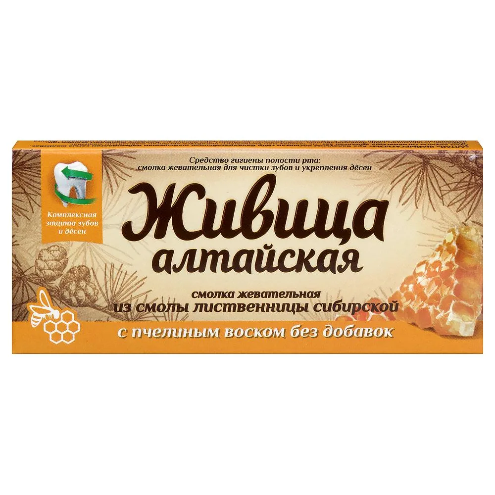 Altai Resin Chewing Gum from Larch Resin 4 pcs. with Beeswax