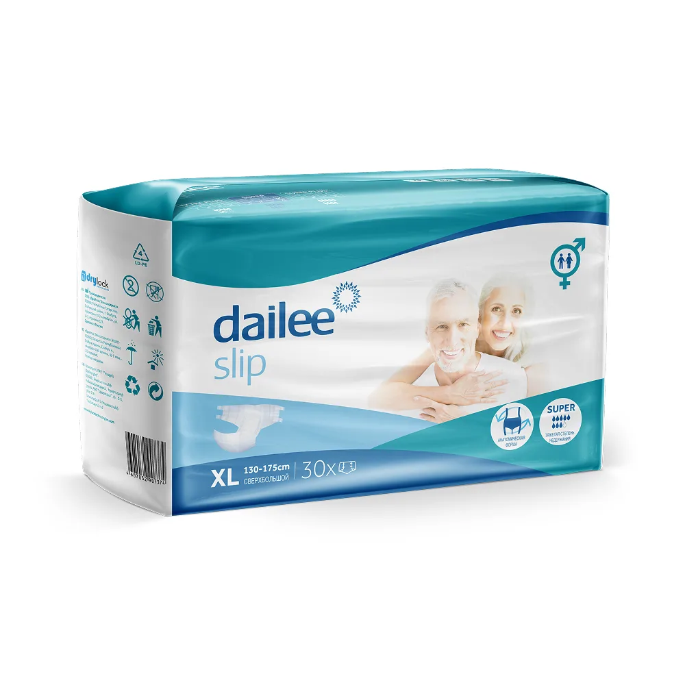 Dailee Adult Diapers for Severe Incontinence SUPER X-Large (Extra Large) 30 pcs.