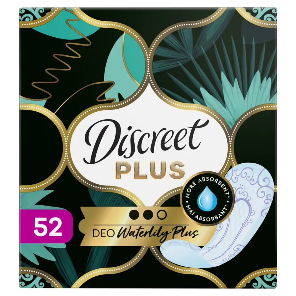 Discreet Deo Plus Water Lily Daily Hygiene Pads 52 pcs.