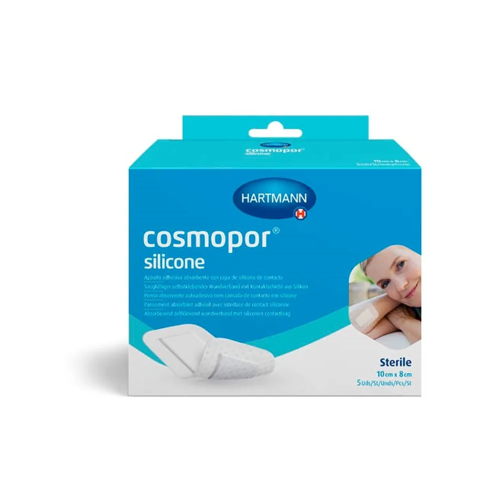 Cosmopor Silicone Absorbent Dressing with Silicone Contact Layer 10x8 cm 5 pcs.