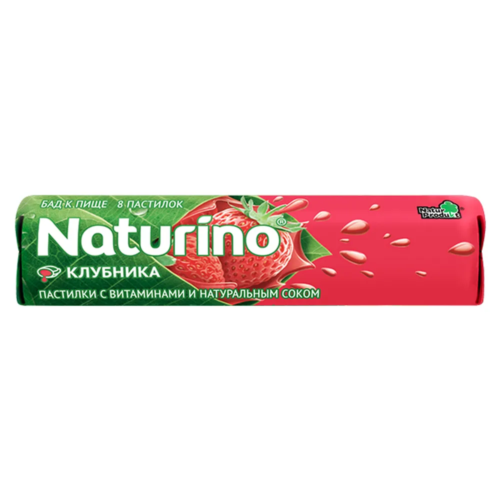 Naturino Strawberry Pastilles with Vitamins and Juice 33.6 g