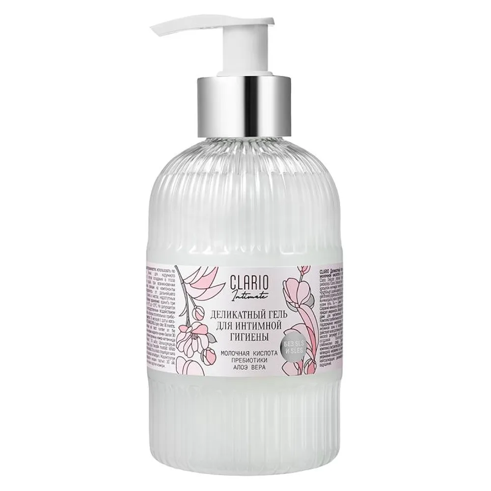 Clario gel for intimate hygiene with lactic acid and prebiotics delicate 295 ml