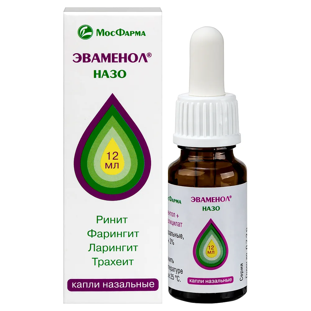 Evamenol Naso 1% + 3% nasal drops 12 ml