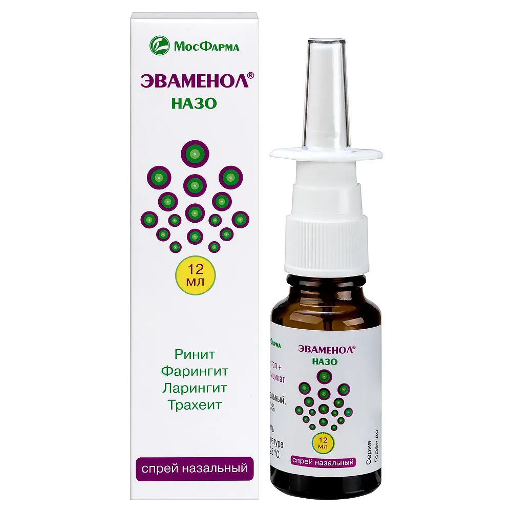Evamenol Naso 1%+3% nasal spray 12 ml