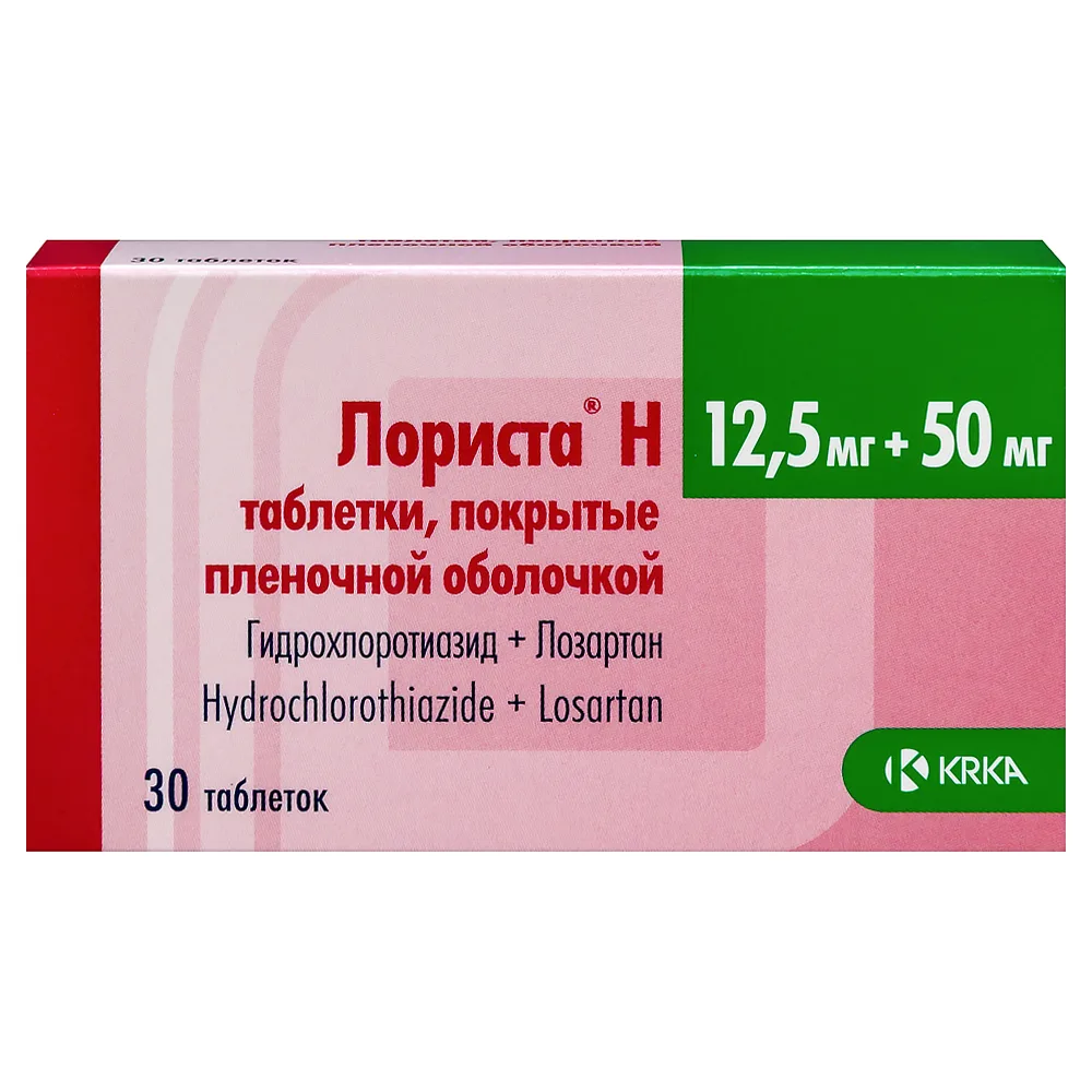 Lorista N 12.5 mg + 50 mg 30 coated tablets