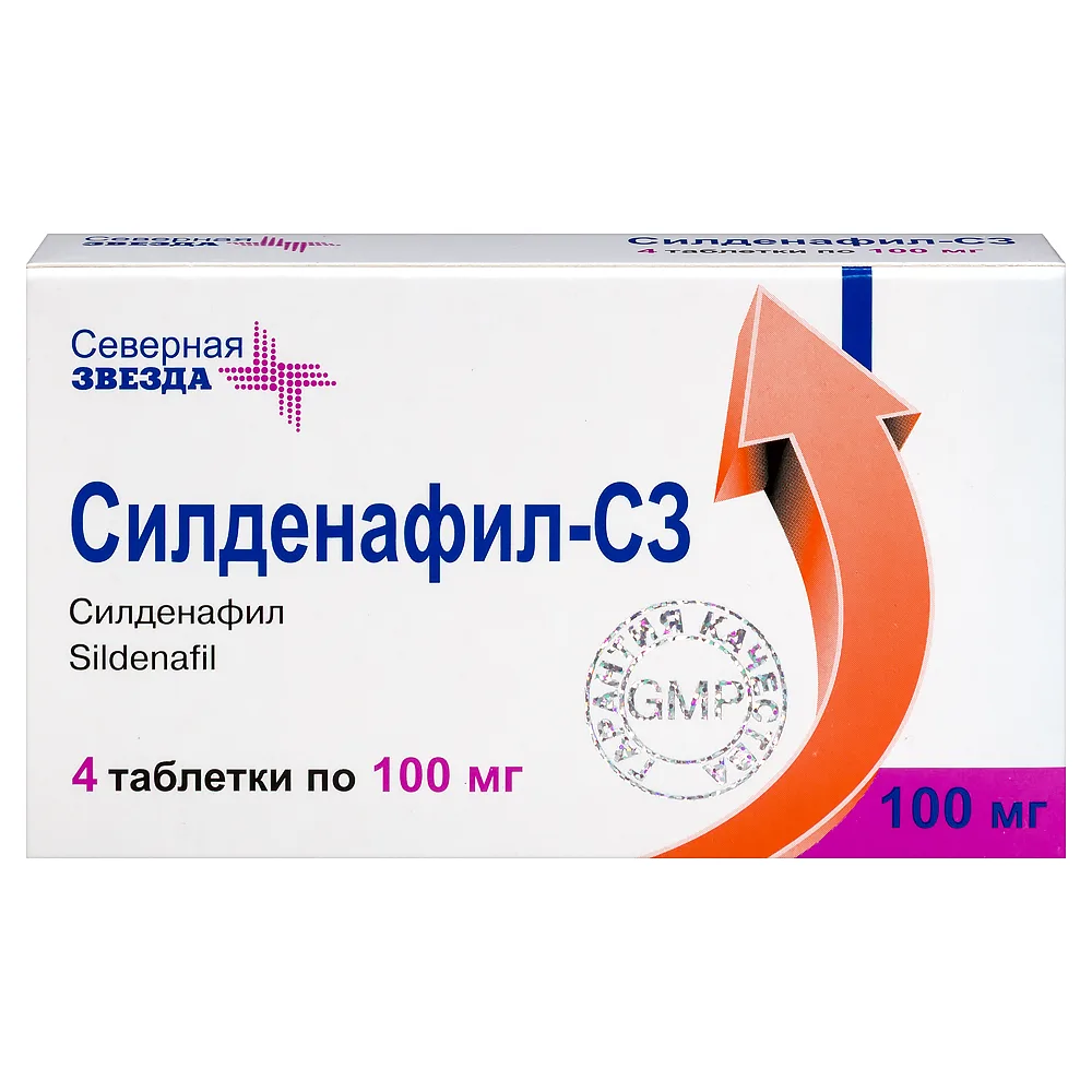 Sildenafil-SZ 100 mg 4 coated tablets