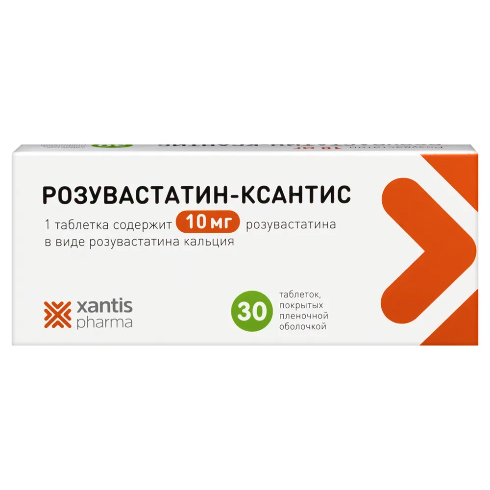 Rosuvastatin-Xantis 10 mg 30 coated tablets
