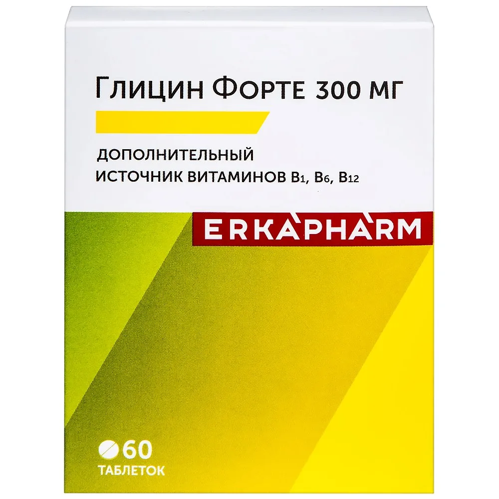 Erkapharm Glycine Forte 300 mg 60 lozenges 0.6 g