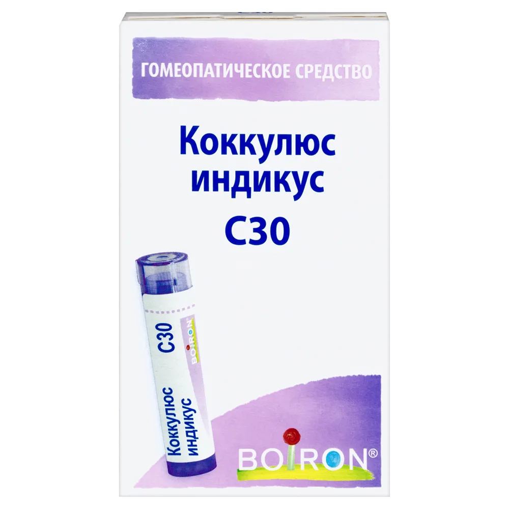 Cocculus indicus C30 homeopathic monocomponent remedy plant origin 4 g homeopathic granules