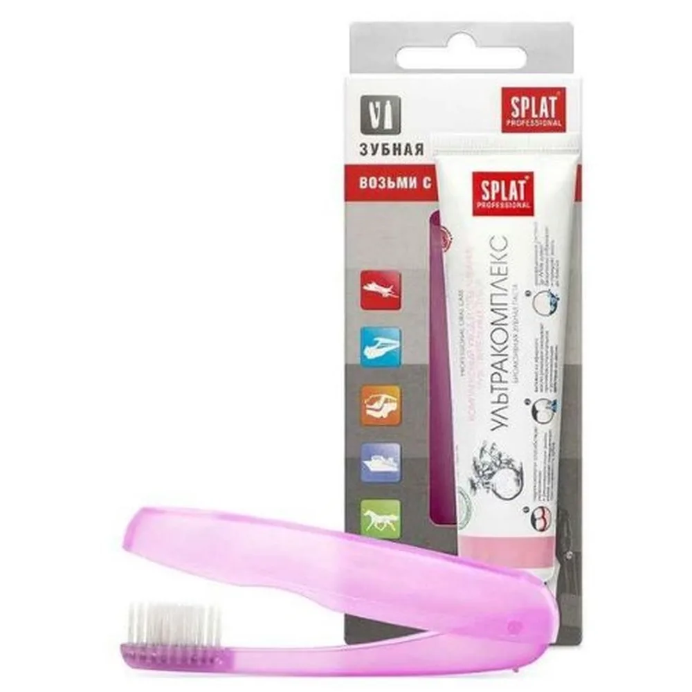 Splat Professional Travel Kit/Toothpaste Ultracomplex 40 ml + Folding Toothbrush