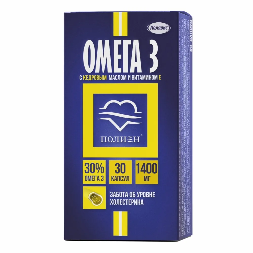 Omega-3 30% with Pine Nut Oil and Vitamin E 1.4 30 Capsules