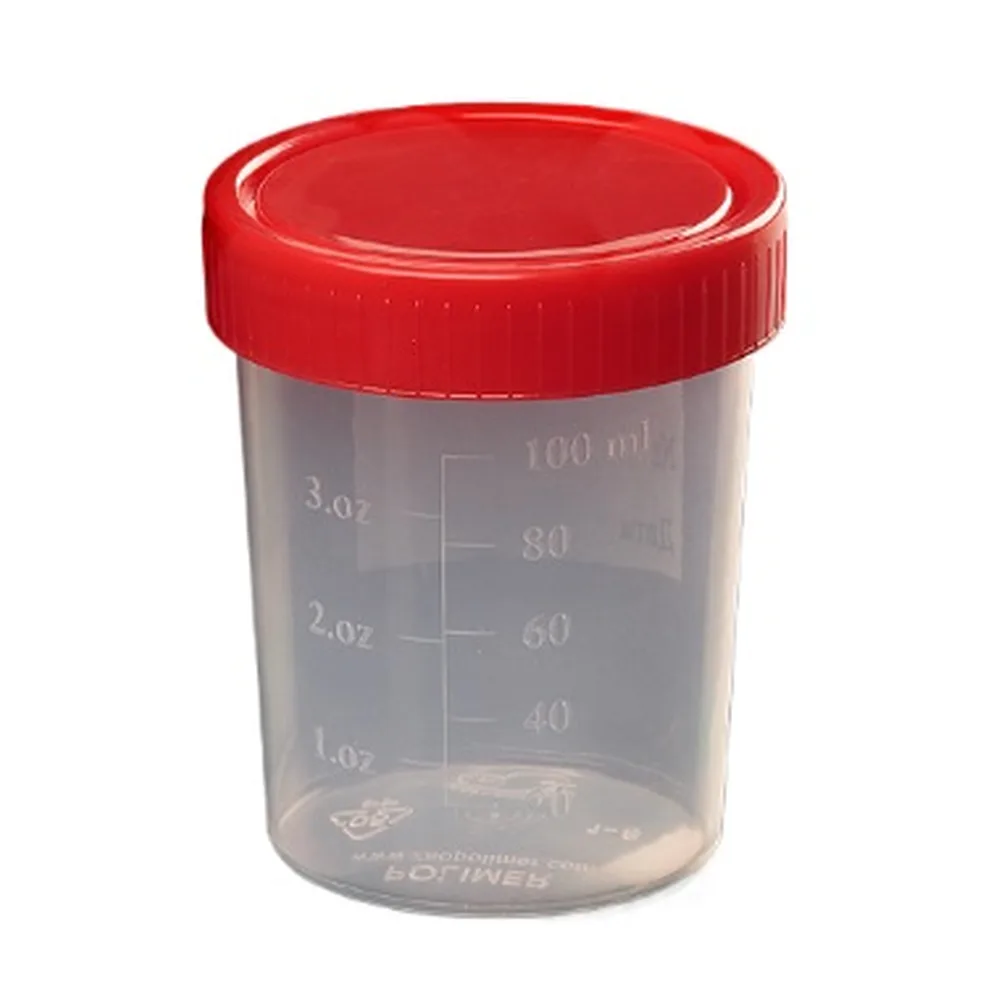 Sterile single-use polymer container for biological material 100 ml