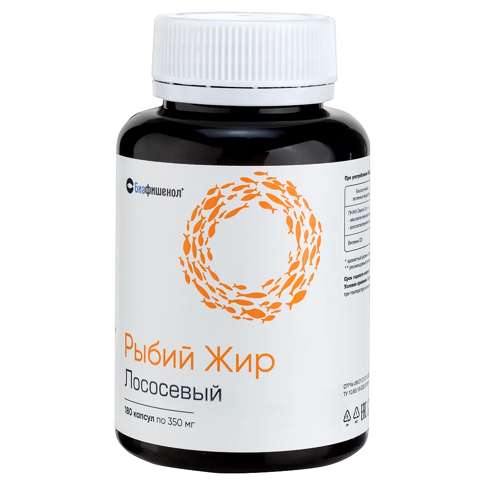 Biafishenol fish oil salmon 180 capsules 0.35 g