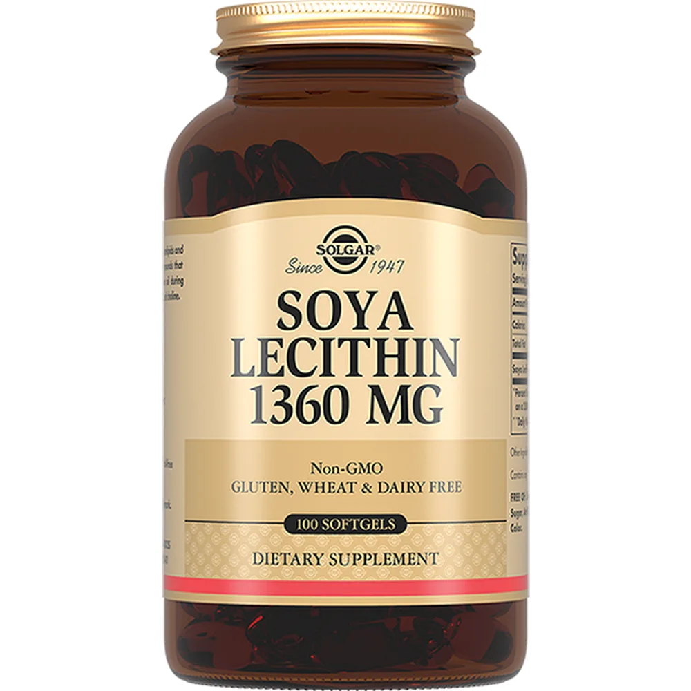 Solgar Soy Lecithin 1360 mg 100 capsules of 2008 mg