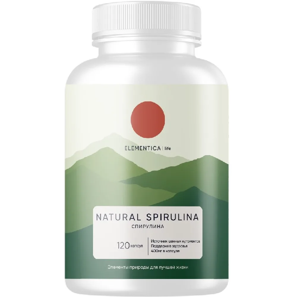 Elementica Life Spirulina 120 capsules 600 mg