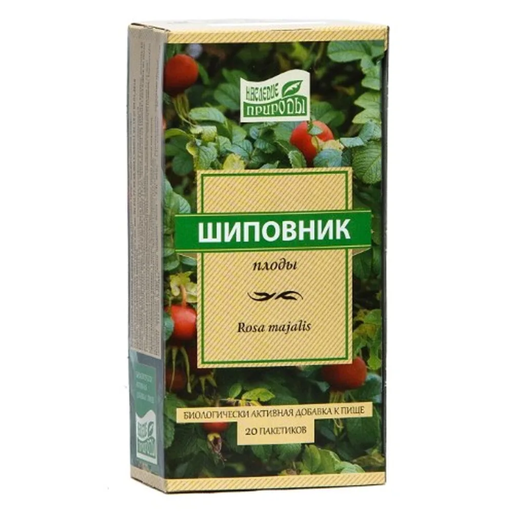 Rosehip fruits 1.5 g 20 pcs filter bags Nasledie Prirody