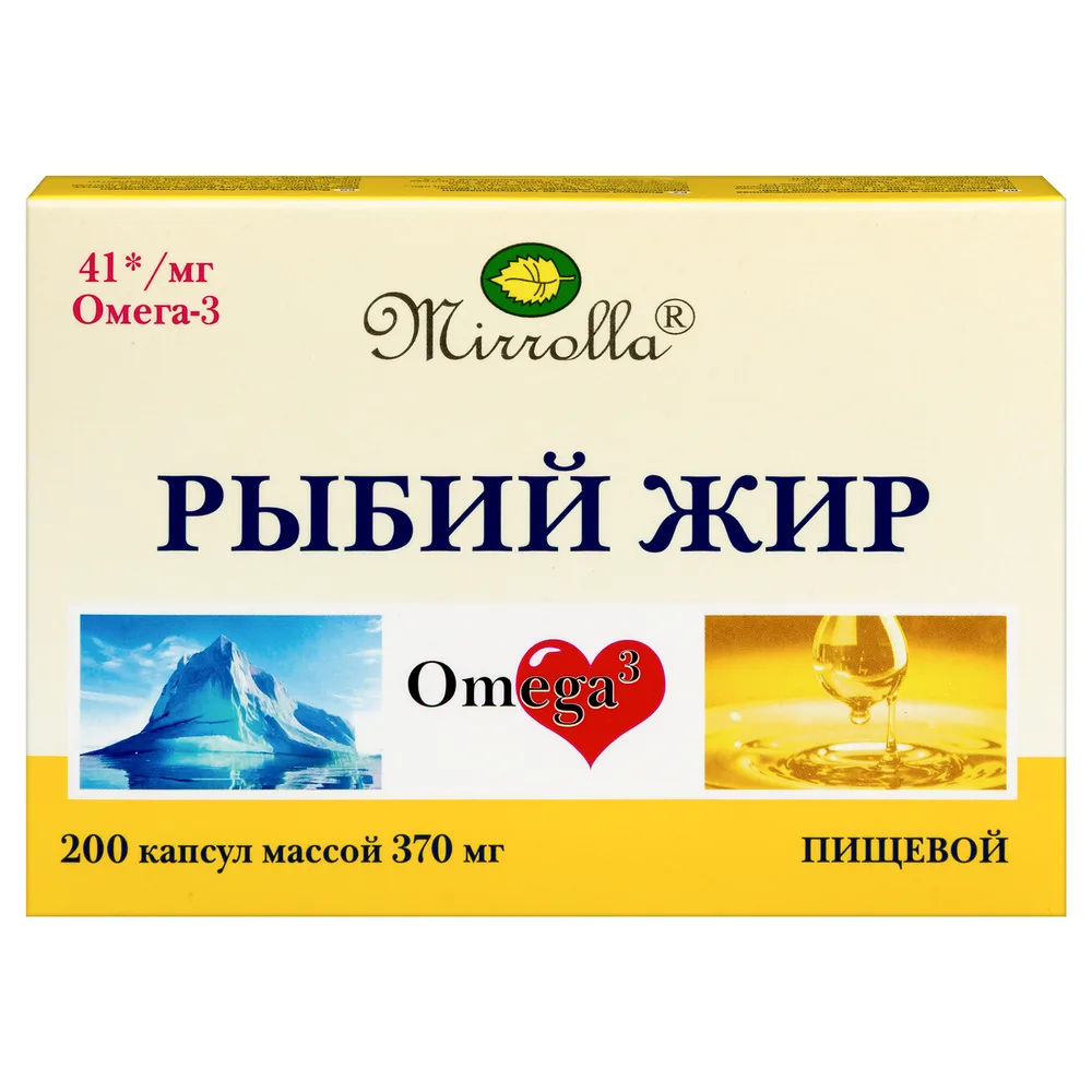 Mirrolla fish oil dietary capsules 200 pcs 370 mg