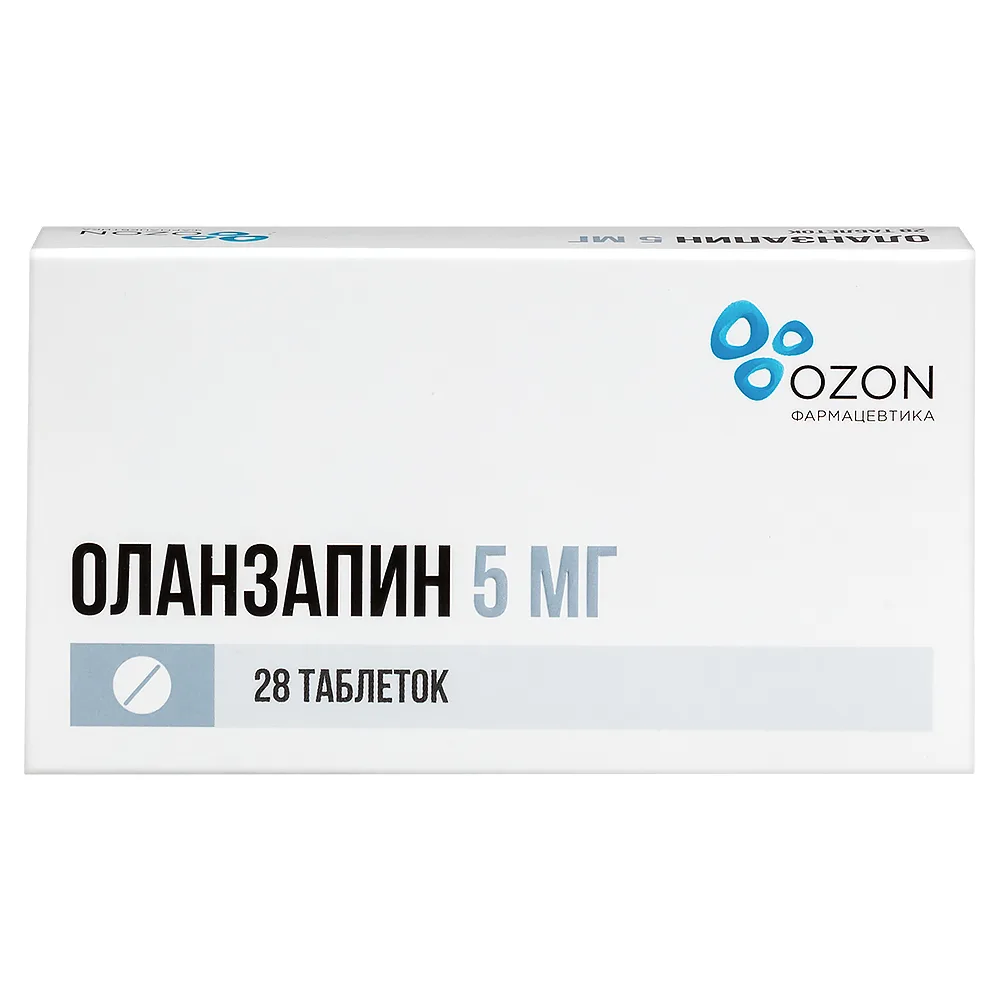 Olanzapine 5 mg 28 coated tablets blister