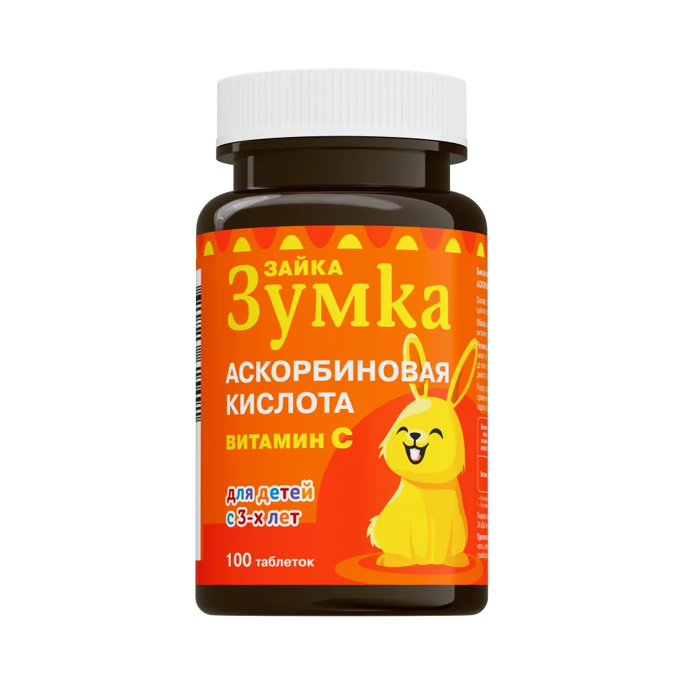 Zayka Zumka Ascorbic Acid (Vitamin C) 25 mg 100 pcs. tablets 0.75 g