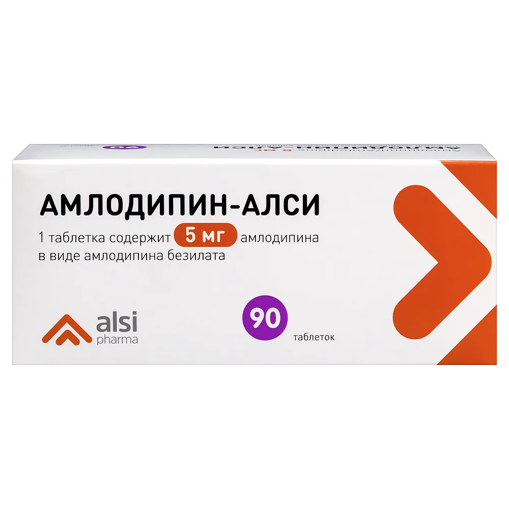 Amlodipine-Alsi 5 mg 90 tablets