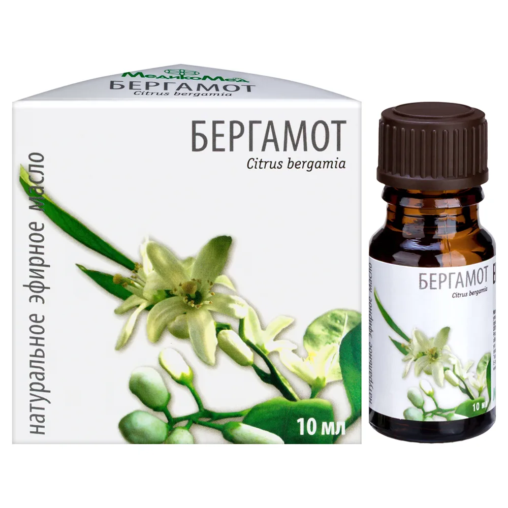 Bergamot essential oil 10 ml in individual packaging
