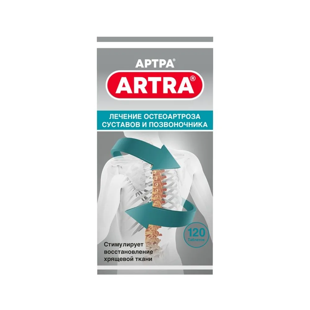 Artra 500 mg + 500 mg 120 coated tablets