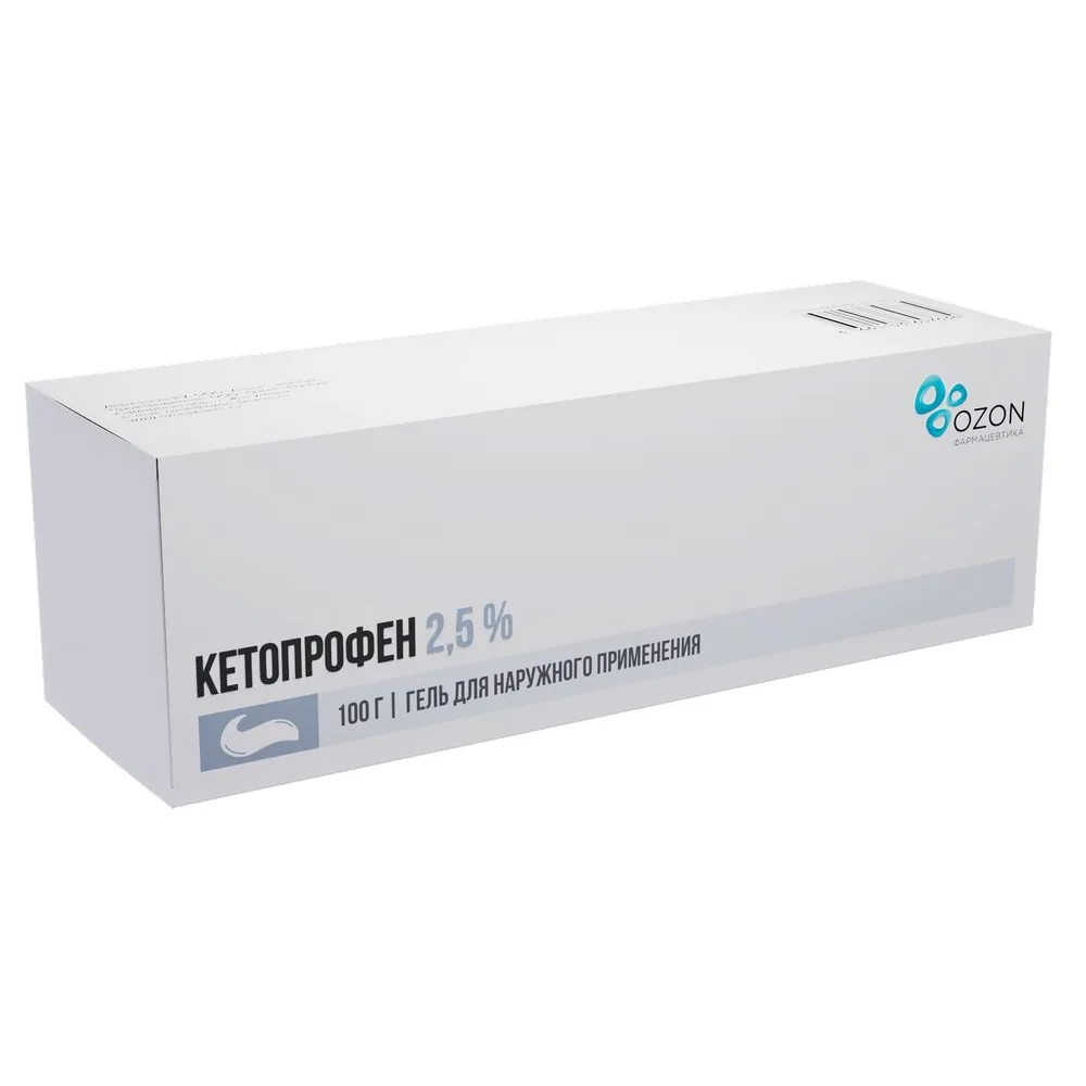 Ketoprofen 2.5% gel for external use 100 g