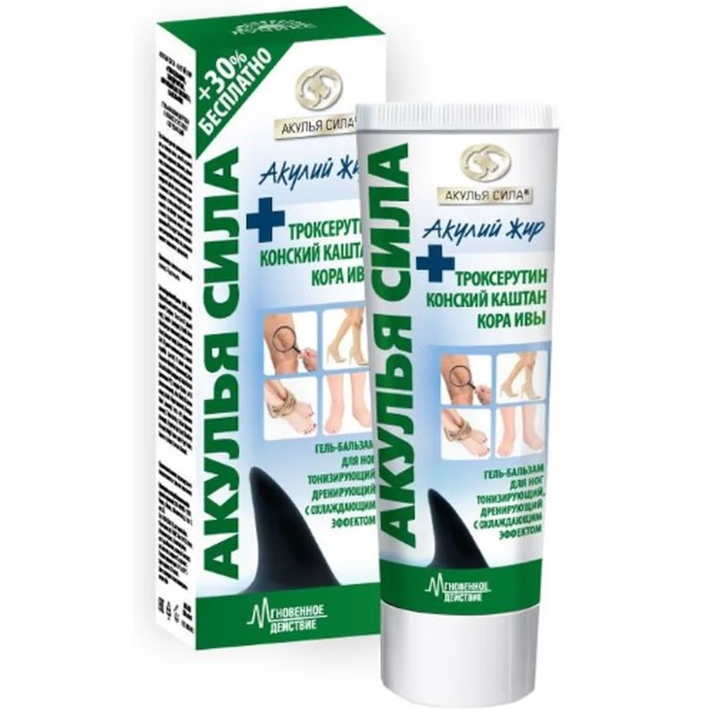 Shark Power - Shark Fat + Troxerutin Horse Chestnut Willow Bark Gel-Balm for Legs 100 ml