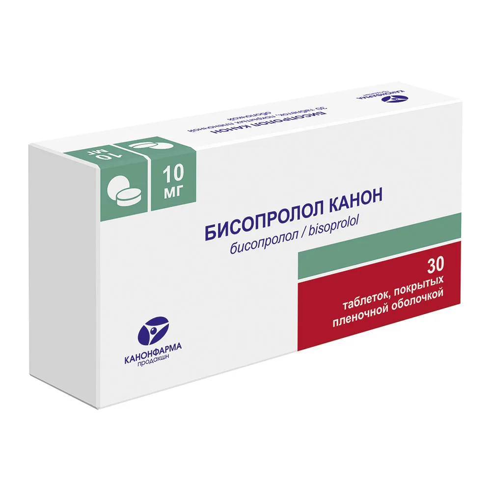 Bisoprolol Kanon 10 mg 30 coated tablets