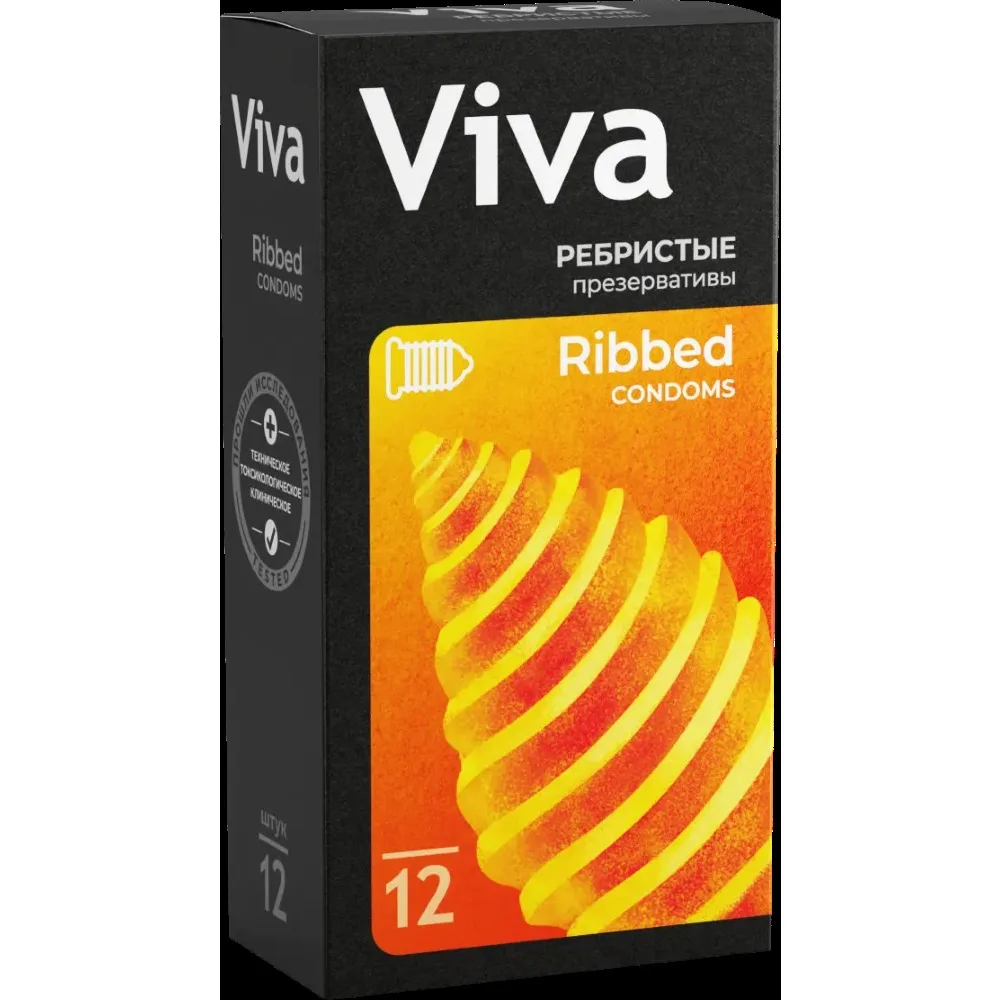Viva Ribbed Condoms 12 pcs.