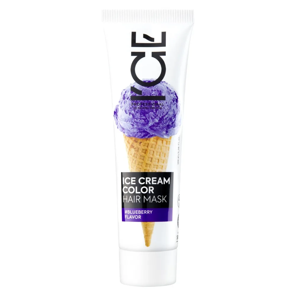 NATURA SIBERICA ICE CREAM COLOR Hair Mask Toning Blueberry Flavor Shade Blueberry-Purple 100ml