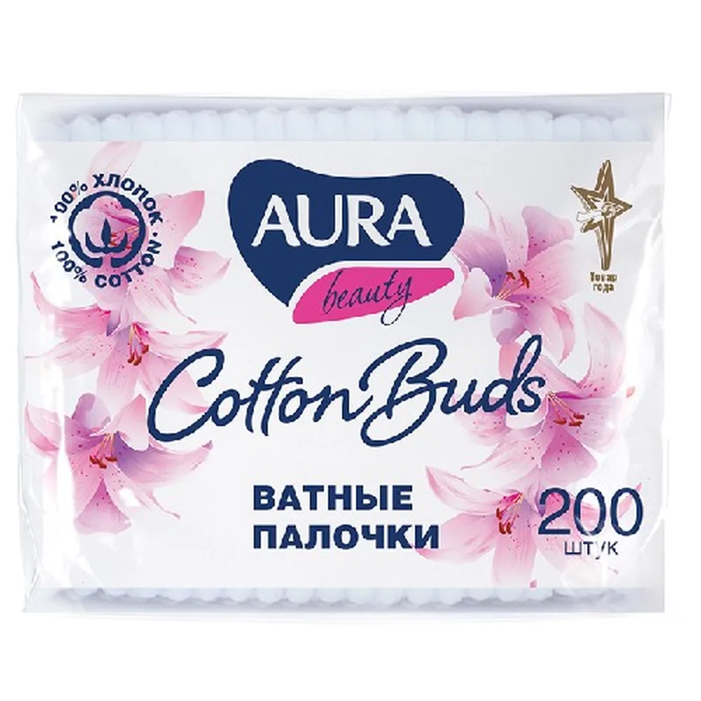 Aura Cotton Swabs 200 pcs. PE