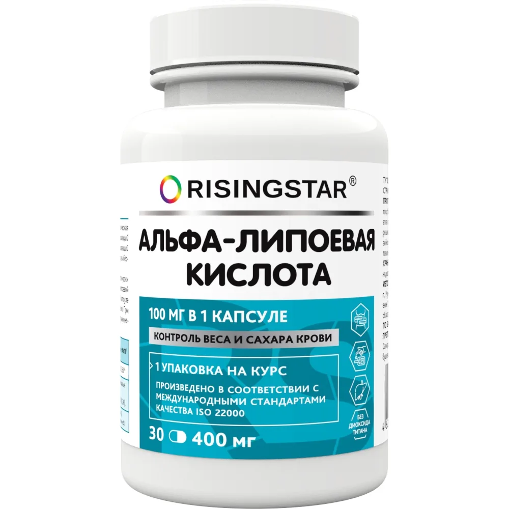 Risingstar alpha-lipoic acid 30 capsules 400 mg