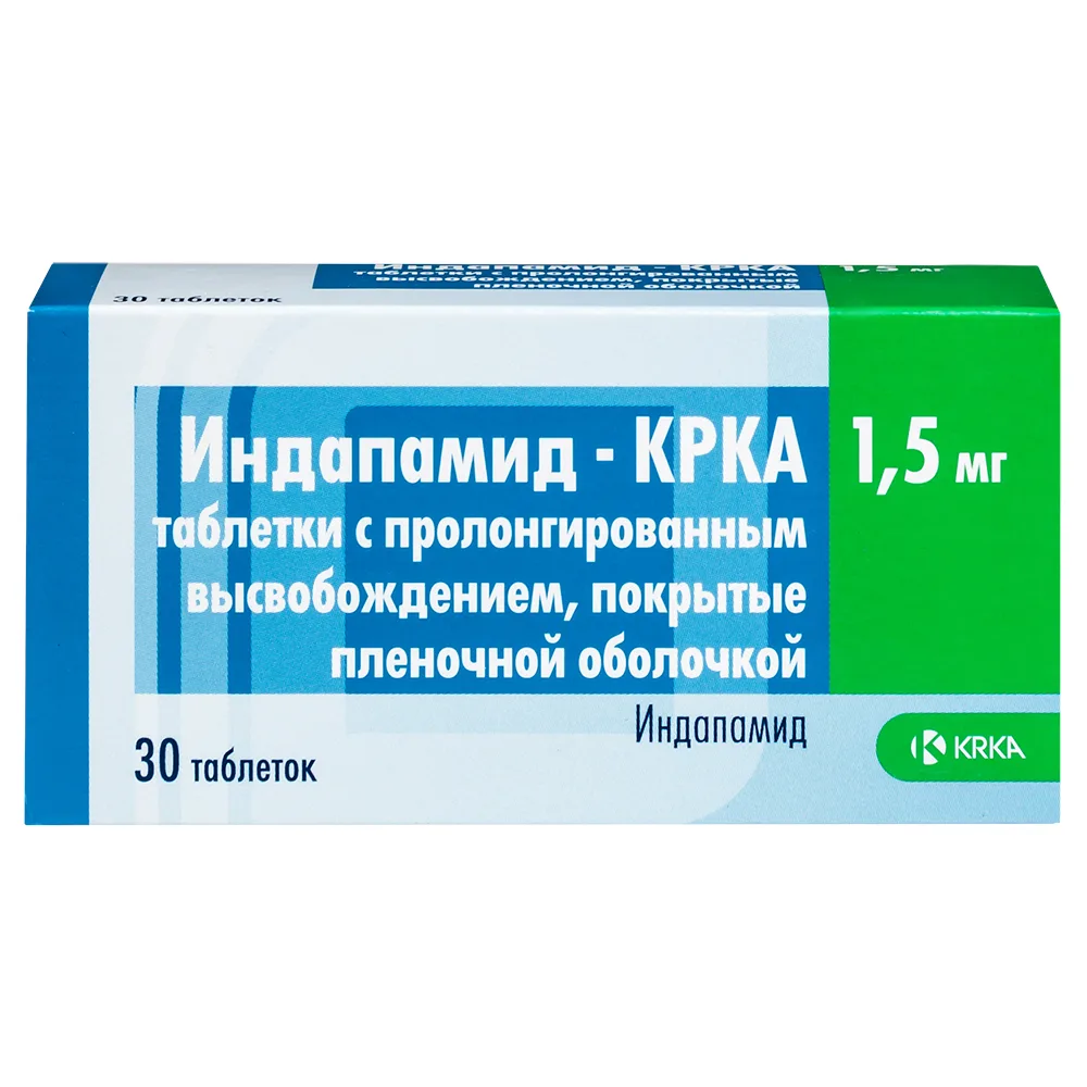Indapamide-krka 1.5 mg 30 tablets prolonged-release film-coated