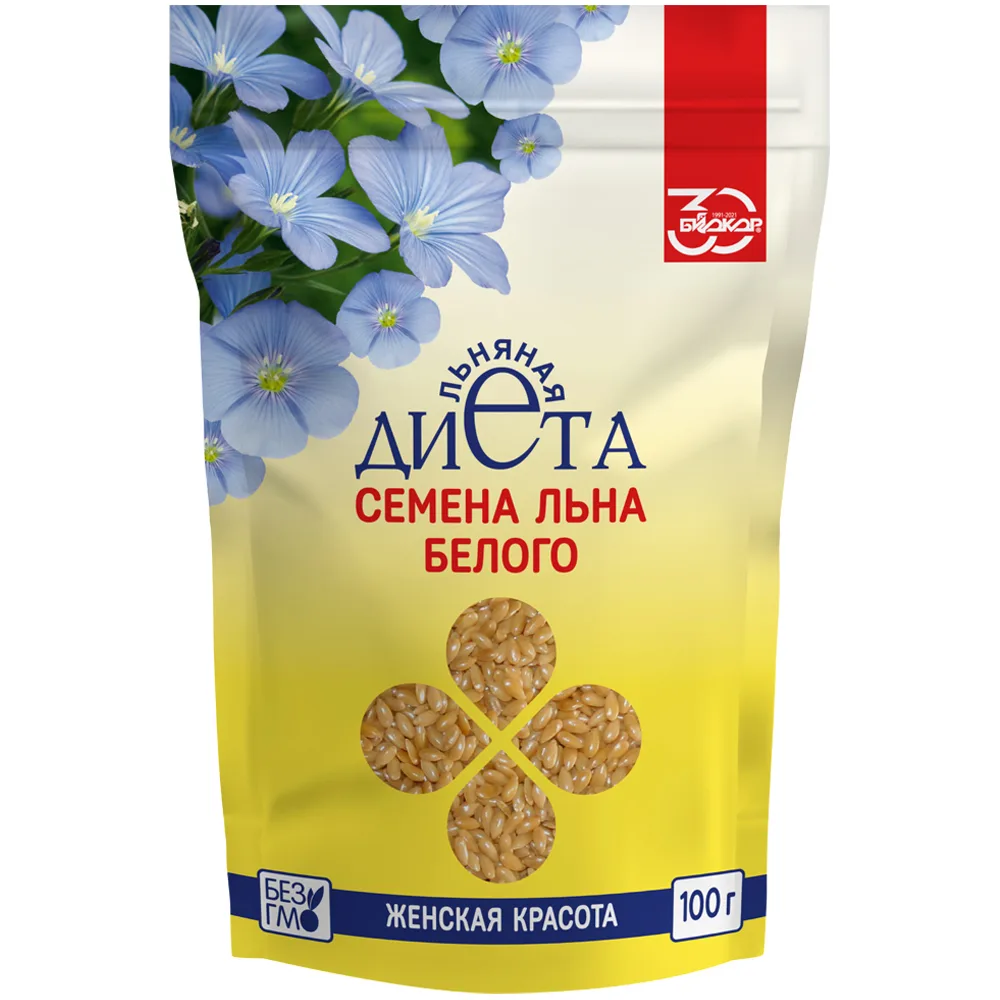 Women's Beauty White Flax Seeds 100 g/Biocor