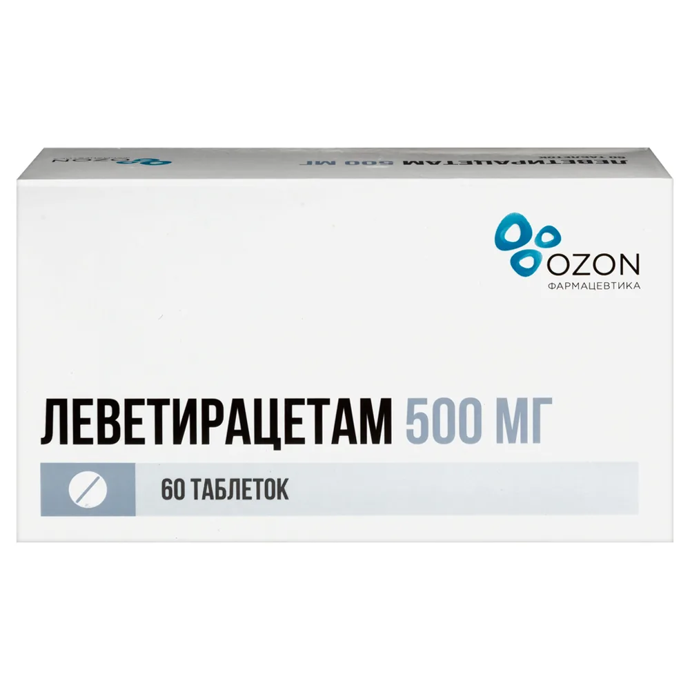 Levetiracetam 500 mg 60 tablets, film-coated